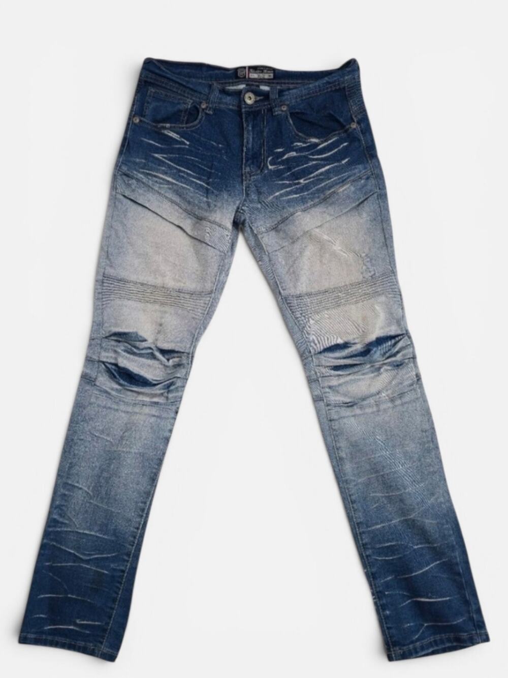 Bleecker & Mercer Men's Urban Streetwear Ombre Skinny Jeans 30/32